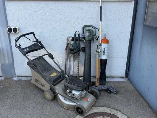   Lots of electric garden tools