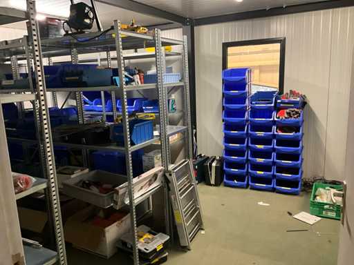 Batch of tools and warehouse bins