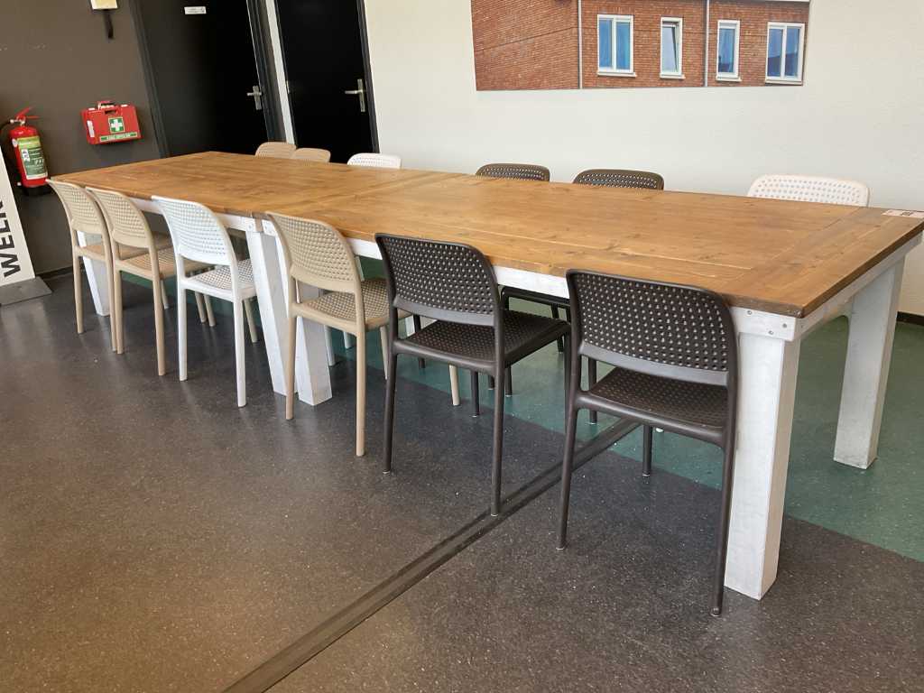 Canteen tables with chairs (2x)