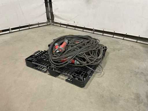 Partij krachtstroom kabels