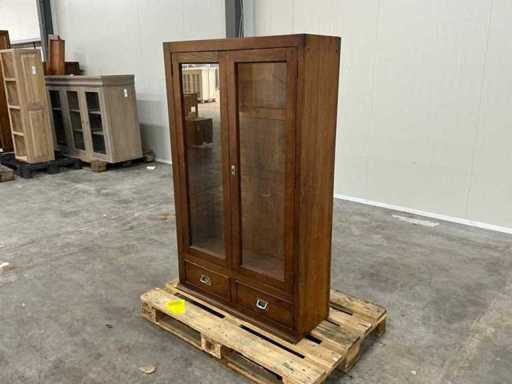 Eichenvitrine 143x88,5x30,5 cm