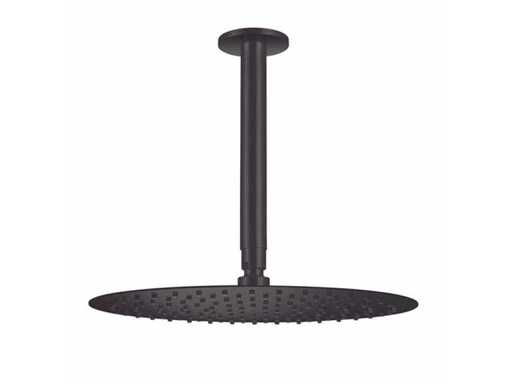 Qisani - Flow - Hoofddouche met plafondarm - Zwart 25 cm