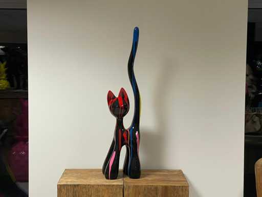 Cat / Kat met lange staart H100 Black Trash