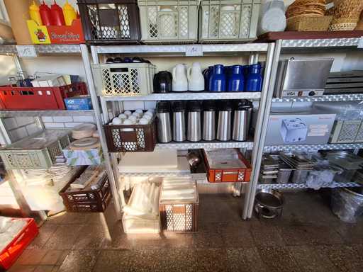   Aluregal BRÖKELMANN FWB with content