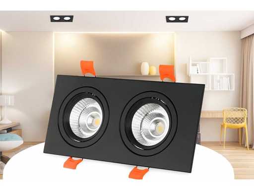 20 x Luminaire Lumineux – Pivotant – GU10 – Noir – IP20 – EP-2