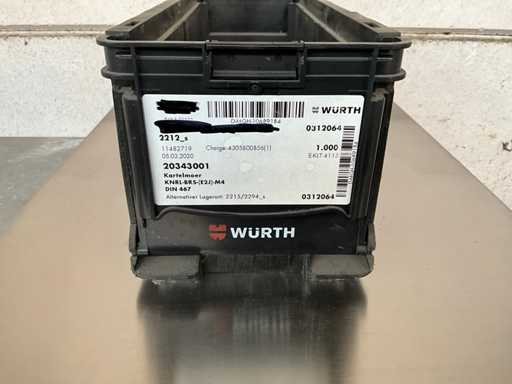 Würth 5.45 kg Knurled Nut M4 in stackable container