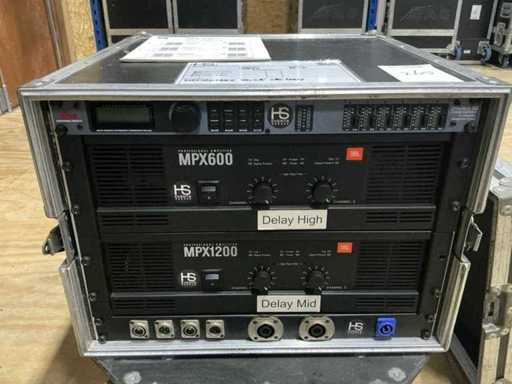 Rack d’amplificateurs JBL / DBX