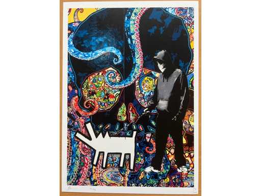 DEATH NYC : Banksy Haring Dog 14/100