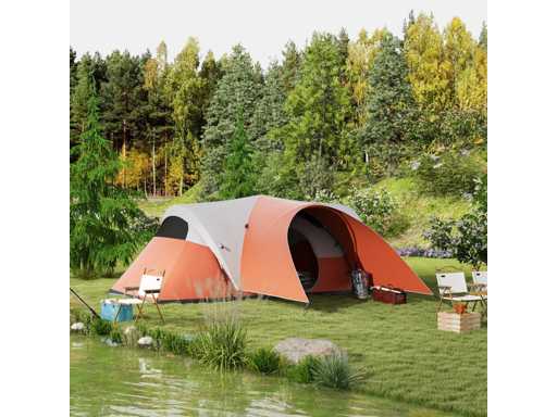 Camping Tent for 5-6 Pers., Familienzelt, Raincoat, with Awning