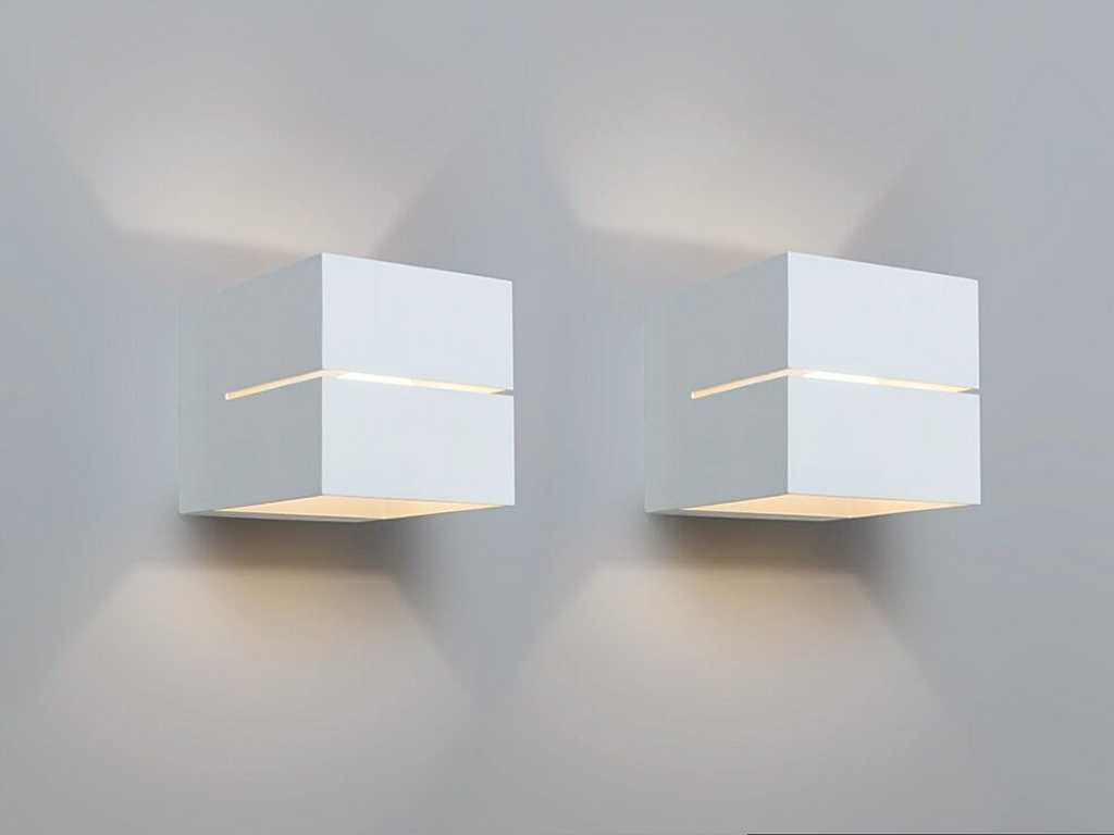 12 x Cube Split wall surface-mounted spotlight white