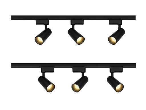 2 meter PRO Set Railverlichting met 6 st 18W 4000K Railspot (1x)