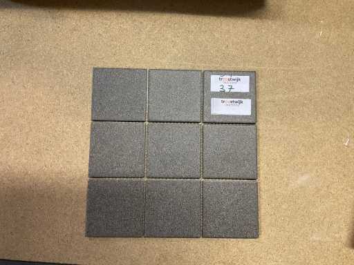 Vitra Dotti Grigio Scuro 10x10 cm Mosaico 50 m²