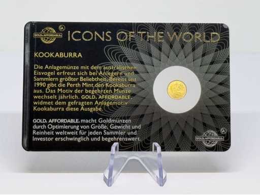 1/200 OZ 999 Fine Gold Kookaburra 2016 Rwanda