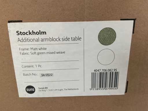 Suns Stockholm Zusätzlicher Armblock-Seitentisch (2x)