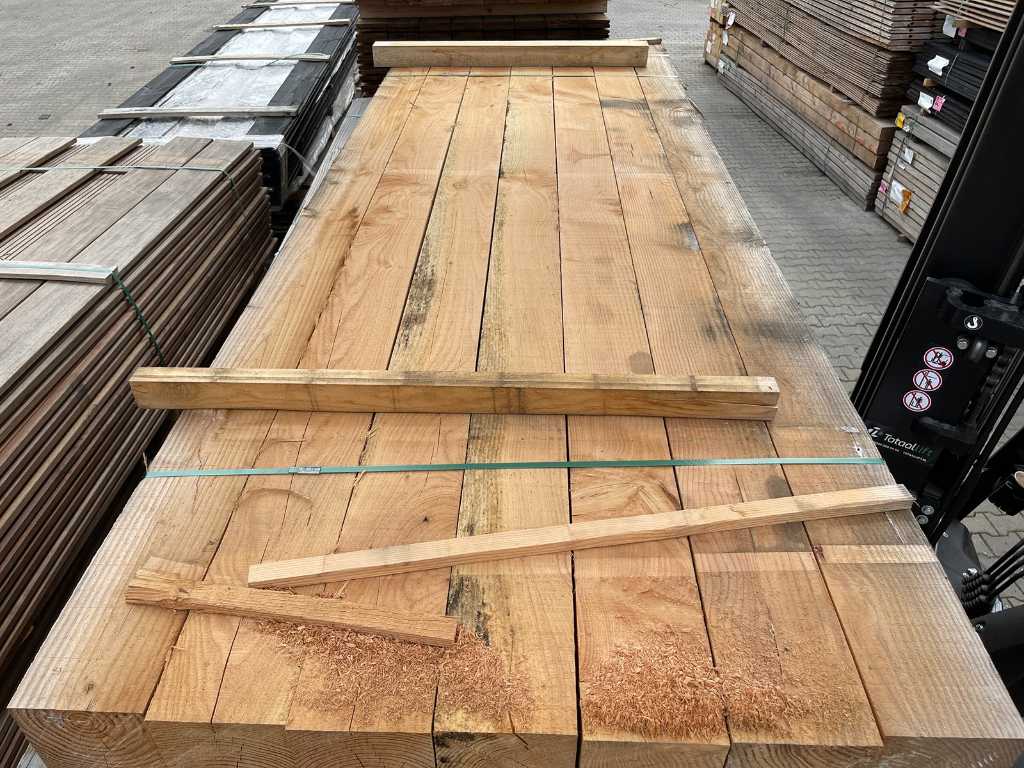 Douglas beams finely sawn 150x150mm, length 300cm (7x)