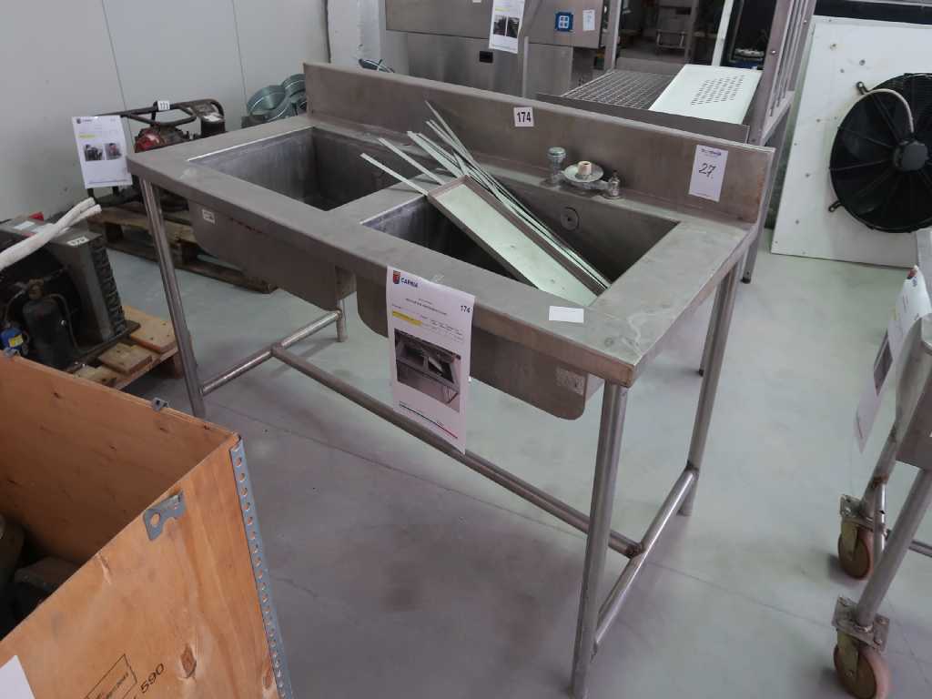 Stainless steel washer with 2 tanks