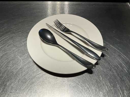 Mepra Inox Italy - Forma - 3-cz??ciowy zestaw sztu?ców na lunch (80x)