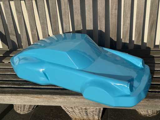 Porsche 911 Sculptuur 90cm Light Blue