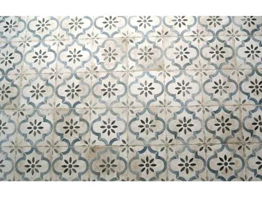 72m² Messina Azul 22x22, effet carreaux de ciment, sol et mur, Neuf emballé