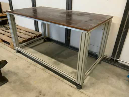 Établi en aluminium-bois