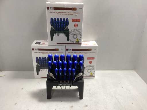 (3x) Set di punte per cacciavite 44 pezzi 