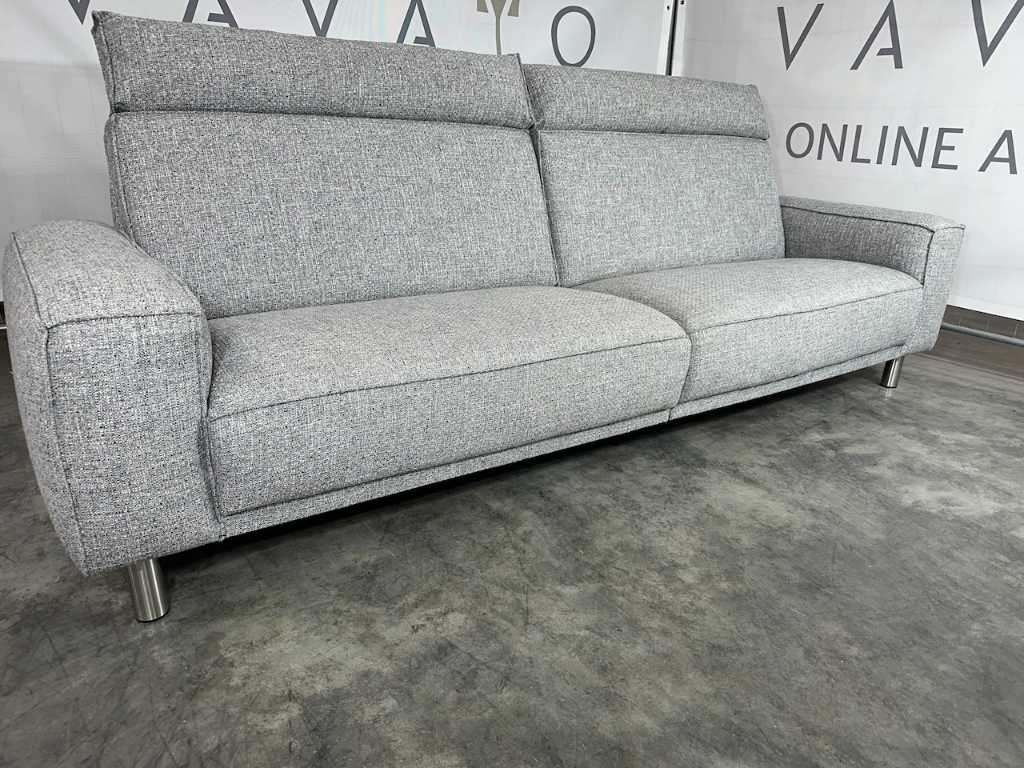 Hjort Knudsen - Mega sofa, grey fabric, stainless steel legs