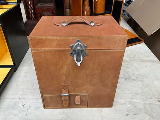 Boîte à vin/Barcase en cuir