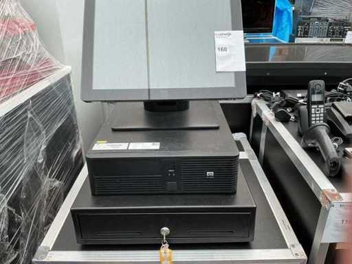 Caisse enregistreuse HP rp5700 avec moniteur et tiroir à caisse