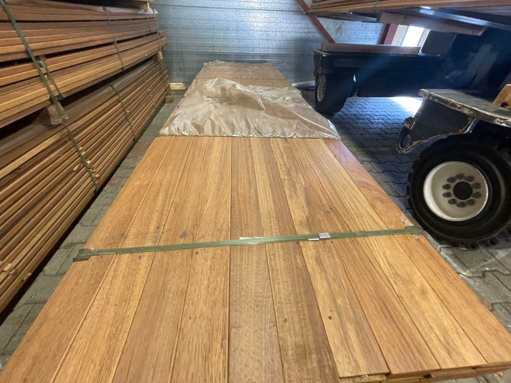 Deski z drewna tekowego Gujana strugane 21x95mm, długość 400cm (80x)