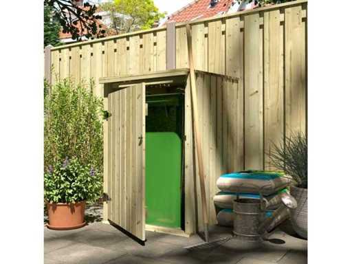 Armadio per bidoni in abete impregnato - 78x90x120 cm