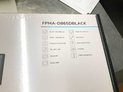 Neomounts FPMA-D865Dblack Monitorsteun