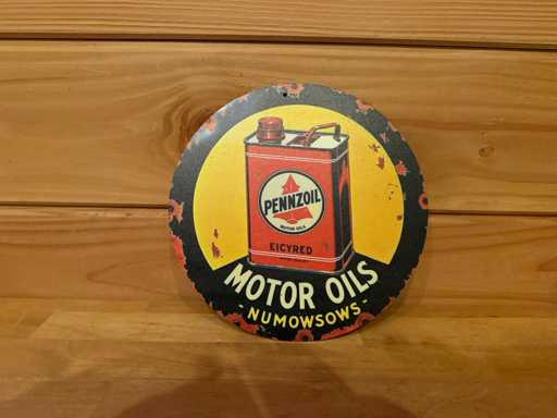 Metal advertising sign round 20cm