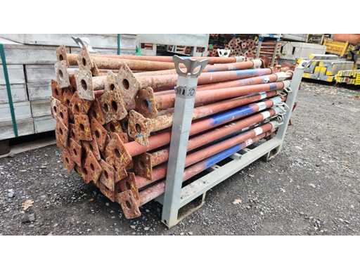 Schake props 1.80–3.00 m – 50 pieces on pallet – telescopic props / slab props made of steel – tested & ready for use