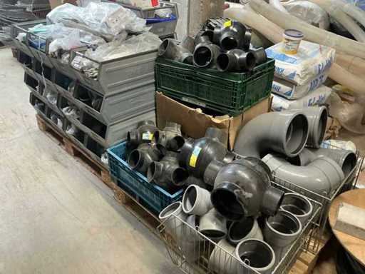 Batch of various sanitary installation materials