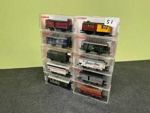 Fleischmann 5203 / 5365 / 5356 / 3604 / 5825 / 5851 / 5833 / 5053 / 5359 / 5350 Vagone modello (10x)