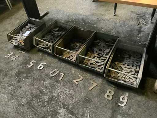 Batch of metal numbers