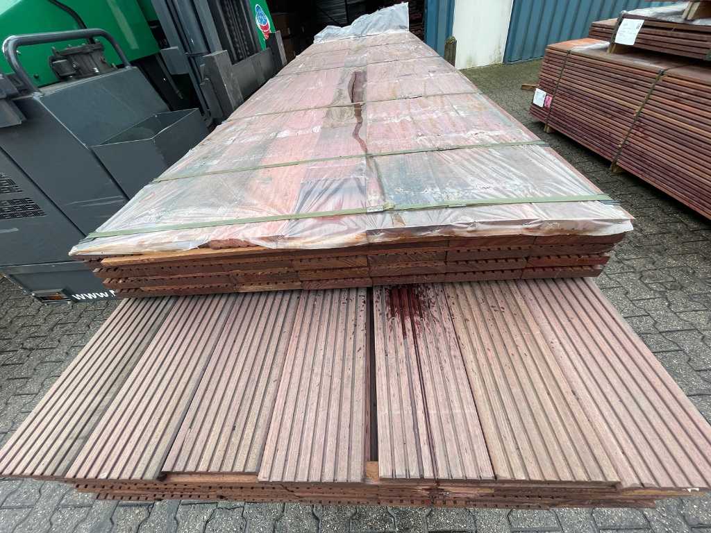 Lames de terrasse en bois dur 21x145mm, longueur 430cm (112x)