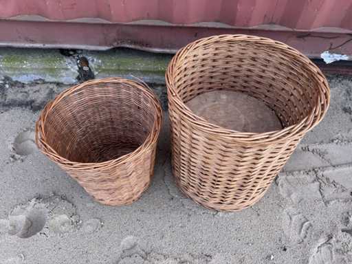 Wicker bread basket (2x)