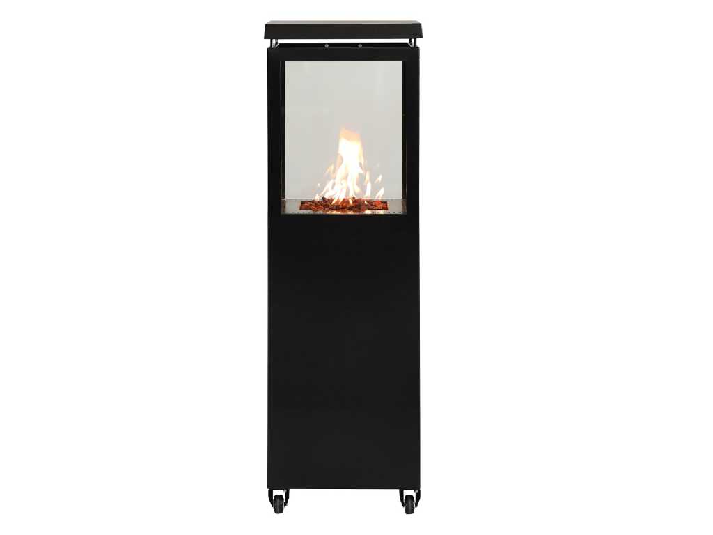 5 x Gas Patio Fireplace - 6500 W - Black