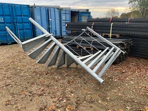 Industrial galvanized spiral staircase