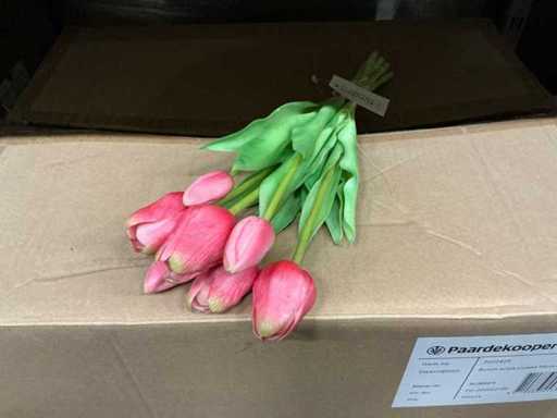 Tulipany Party Bunch zamknięte 39 cm czerwone 7/bun (60x)