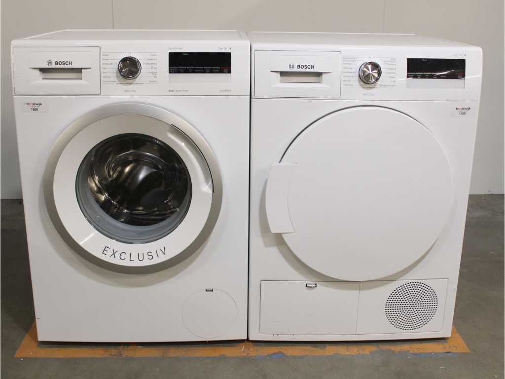 Bosch Series|4 VarioPerfect EcoSilence Drive Exclusiv Washing Machine & Bosch Series|4 Exclusiv Dryer