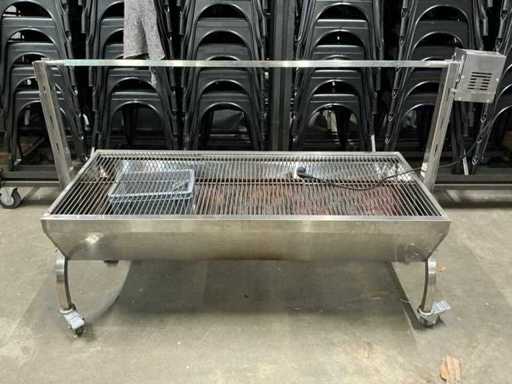 Verrijdbare Spit Houtskool bbq