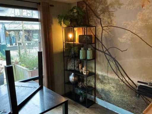 Armoire à compartiments décorée