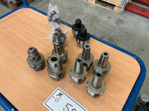 Assortment of HSK63 tool holders (11x)