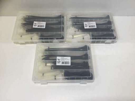 KONVOX - assortment box with tie-wraps 400 Pieces - (3x)