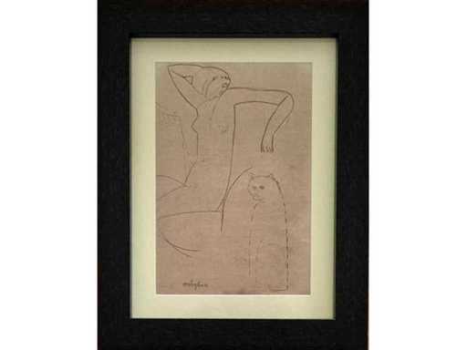 Modiglinani - fusain sur papier - 48x38 cm