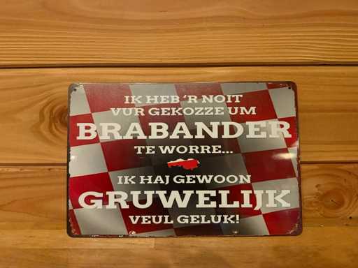 Metalen reclamebord 30x20cm