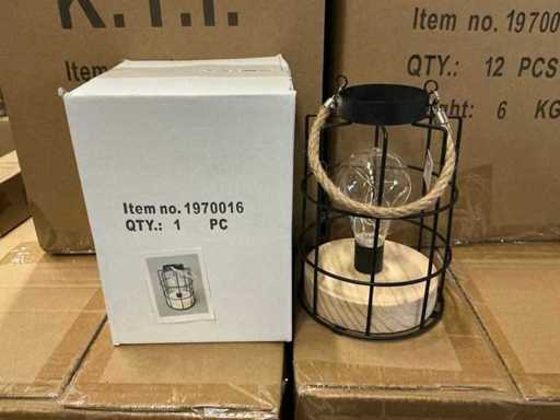Partij LED Lamp op houten voet H21xD14cm (120x)