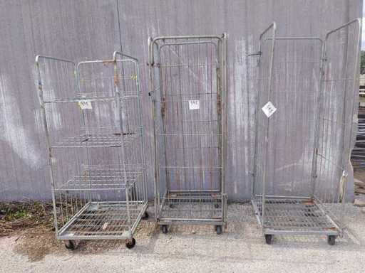 Gegalvaniseerde stalen rolcontainer voor logistiek (3x)